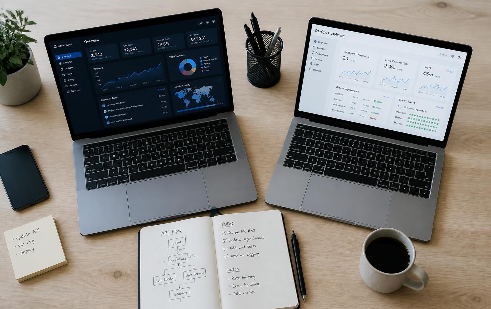 Workspace of the TECNOCORP development team